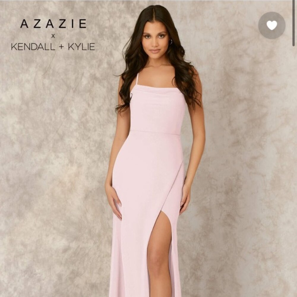 Azazie Blushing Pink Bridesmaid dress, size A6